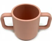 Kubki dla dzieci - Kubek Silikonowy Z Uchwytami Dla Dzieci Różowy - miniaturka - grafika 1