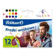Przybory szkolne - Kredki woskowe 12 kolorów - PELIKAN - miniaturka - grafika 1