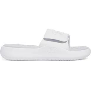 Damskie klapki Under Armour UA W Ignite Pro 8 SL - białe - Klapki i japonki damskie - miniaturka - grafika 1