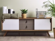 Szafki RTV - Beliani Szafka RTV jasne drewno ACTON - miniaturka - grafika 1