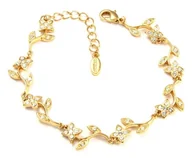 Bransoletki - Bransoletka kwiaty z listkami (B11066AU) - miniaturka - grafika 1