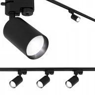 Lampy sufitowe - Oświetlenie szynowe 3x Lampa GU10 czarna listwa 1m Szynoprzewód reflektor - miniaturka - grafika 1