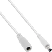 Kable komputerowe i do monitorów - InLine InLine® DC extension cable, DC plug male/female 5.5x2.5mm, AWG 18, white, 3m - miniaturka - grafika 1
