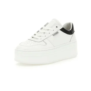 Damskie Sneakersy GUESS LIFET FL6LIFLEA12-WHBLK – Biały - Półbuty damskie - miniaturka - grafika 1