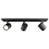 Lampy sufitowe - Philips Lampa sufitowa + regulator czarny metal RUNNER HUE 929003046301 - miniaturka - grafika 1