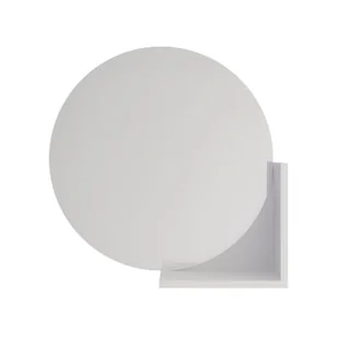 Okrągłe Białe Lustro z półką Lucija / średnica 60 cm - Lustra - miniaturka - grafika 1