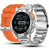 Latarki - Smartwatch Męski Menu Pl Rozmowy Amoled Bateria 530mah Wodoodporny Latarka - miniaturka - grafika 1