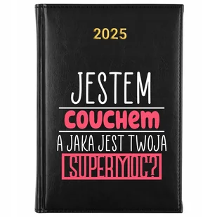 KALENDARZ DZIENNY CZARNY A5 PLANNER 2025 TRMINARZ PREZENT DLA COUCHEM WZ - Notesy i bloczki - miniaturka - grafika 1