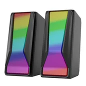 Głośniki komputerowe - Marvo głośniki SG-274, 2.0, 6W, czarne, regulacja głośności, 150Hz-20kHz, RGB - miniaturka - grafika 1