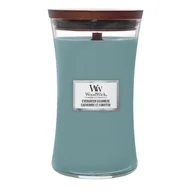 Świece - Evergreen Cashmere - Woodwick - duża świeca z drewnianym knotem - nowość 2023 - miniaturka - grafika 1