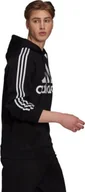 Bluzy męskie - Bluza Męska Adidas Essentials Hoodie Sportowa Czarna r L - miniaturka - grafika 1