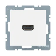 Gniazdka elektryczne - Hager Polo Gniazdo HDMI śnieżnobiały mat S.1/B.1/B.3/B.7 Glas 3315421909 3315421909 - miniaturka - grafika 1