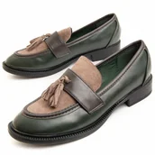 Mokasyny damskie - Montevita Mokasyn Moccavita18 Zielony - miniaturka - grafika 1