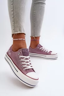 Trampki Damskie Na Grubej Podeszwie Lee Cooper LCW-24-31-2219 Fioletowe-36 - Trampki damskie - miniaturka - grafika 1