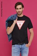 Koszulki męskie - Guess T-shirt męski kolor czarny z nadrukiem - miniaturka - grafika 1