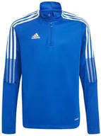 Bluzy damskie - Bluza dla dzieci adidas Tiro 21 Training Top Youth niebieska GM7322-152cm - miniaturka - grafika 1