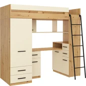 Łóżka dla dzieci i młodzieży - Łóżko Piętrowe Smyk Prawe Dąb Artisan / Krem MebloCross Krem, Dąb Artisan - miniaturka - grafika 1