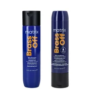 Zestawy kosmetyków damskich - MATRIX TOTAL RESULTS BRASS OFF Zestaw do włosów naturalnych i farbowanych szampon 300ml+odżywka 300ml - miniaturka - grafika 1