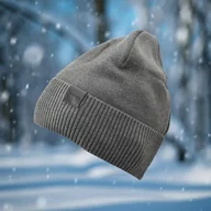Czapki damskie - Męska Zimowa Czapka Szara z polarem - L/XL 2MORO ST-539B - miniaturka - grafika 1