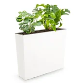 Donice - Doniczka skrzynka gładka 58x18x50 cm wkład Biały - miniaturka - grafika 1