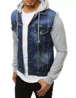 Kurtki męskie - Kurtka męska jeansowa niebieska TX3293-XXL - miniaturka - grafika 1