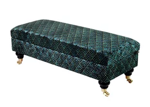Emra Wood Design, Kufer tapicerowany skrzynia QM-7 80cm EMRAWOOD Romby Artdeco 01 - Ławki do przedpokoju - miniaturka - grafika 1