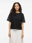 Bluzki damskie - Vila Bluzka w kolorze czarnym - miniaturka - grafika 1