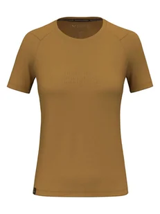 Salewa Koszulka funkcyjna "Eagle Poem" w kolorze jasnobrązowym - Koszulki sportowe damskie - miniaturka - grafika 1