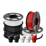 Filamenty i akcesoria do drukarek 3D - Filament PETG do drukarek 3D, średnica 1,75 mm, rolka 1,1 kg, szpule czarno-biało-czerwone - miniaturka - grafika 1