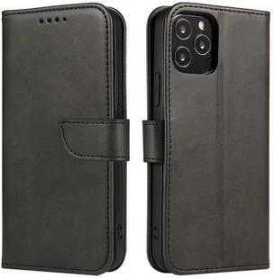 Magnet Case elegancki futerał etui pokrowiec z klapką i funkcją podstawki Honor Magic 4 Pro czarny - Etui i futerały do telefonów - miniaturka - grafika 1