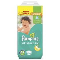 Pampers Procter & Gamble Active Baby-Dry, Pieluszki jednorazowe, rozmiar 4+, Maxi+, 9-18 kg, 120 szt.