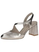Czółenka - Caprice Damskie czółenka 9-29600-44, szarobrązowe metalowe, 38,5 EU, taupe Metallic, 38.5 EU - miniaturka - grafika 1