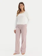 Piżamy damskie - Tommy Hilfiger Piżama UW0UW06143 Écru Regular Fit - miniaturka - grafika 1