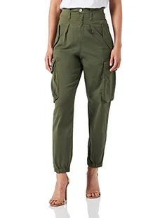 Pinko Fitness Cargo Tricottine Spodnie Damskie, X20_zielony Karabin, 40 - Spodnie damskie - miniaturka - grafika 1