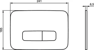 Ideal Standard ProSys Oleas Przycisk WC czarny R0123A6 - Przyciski spłukujące - miniaturka - grafika 1
