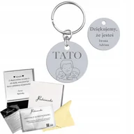 Breloki - Brelok dla Taty Dzień Ojca Prezent Imię Dziecka GRAWER ŻYCZENIA GRATIS - miniaturka - grafika 1