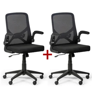 Fotel biurowy, krzesło biurowe B2B Partner Fotel biurowy Flexi 1 + 1 GRATIS, czarny 415084 - Fotele i krzesła biurowe - miniaturka - grafika 1