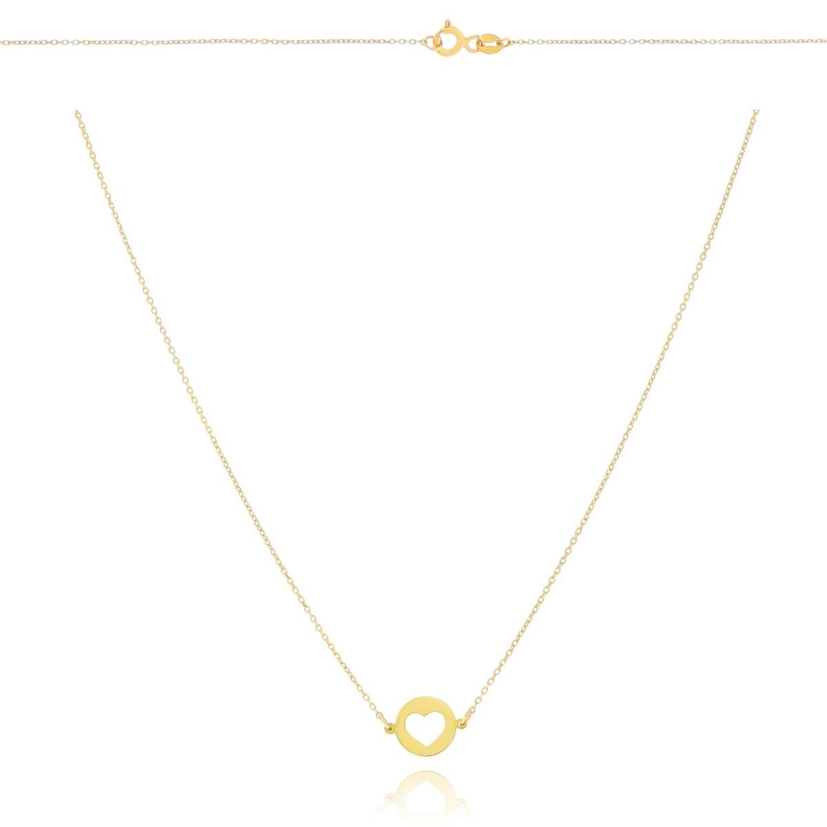 Złoty naszyjnik celebrytka serce pr. 333