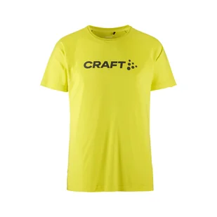 Męska Koszulka z krótkim rękawem CRAFT CORE ESSENCE LOGO TEE M 1911786-503000 – Żółty - Koszulki męskie - miniaturka - grafika 1