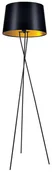 Lampy stojące - Kaja Remi Gold lampa stojąca 1x40W czarny/złoty K-4358 - miniaturka - grafika 1
