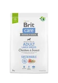 Sucha karma dla psów - Brit Care Dog Sustainable Adult Large 3 kg Chicken&Insect - miniaturka - grafika 1