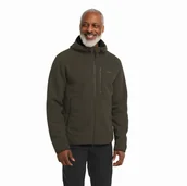 Bluzy męskie - Męska bluza polarowa z kapturem Jack Wolfskin LAKE RIDGE HOODED JKT M obsidian moss - M - miniaturka - grafika 1