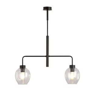 Emibig LUKKA 2 BLACK/TRANSPARENT 1164/2 lampa sufitowa żyrandol nowoczesny klosze 1164/2 - Lampy sufitowe - miniaturka - grafika 1