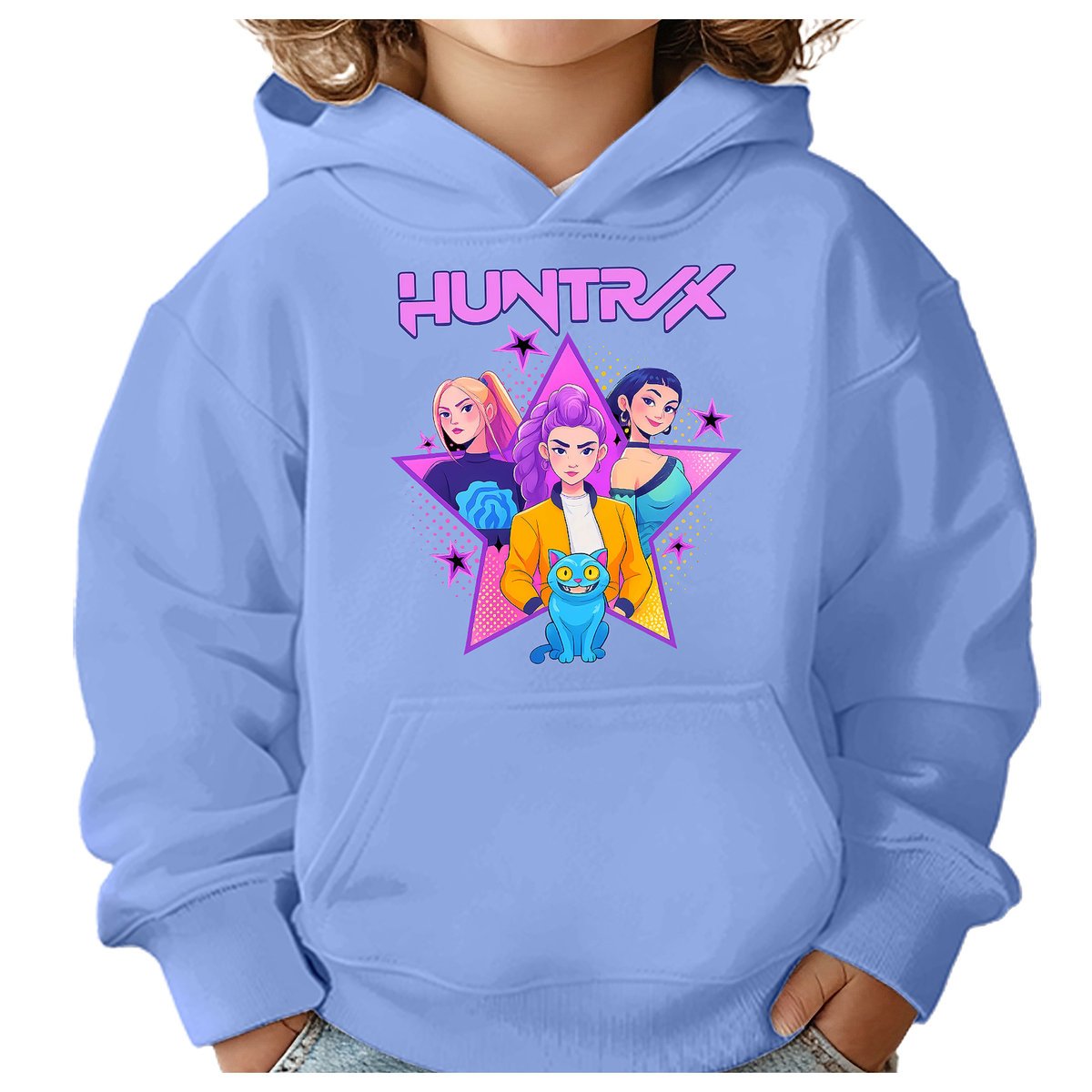 BLUZA DZIECIĘCA KPOP DEMON HUNTERS HUNTRIX 122-128 Z KAPTUREM BAWEŁNIANA