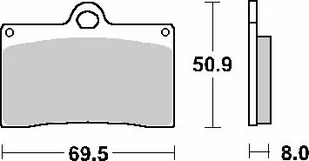 Sbs Klocki Hamulcowe Kh95 Street Excel Sinter Kolor Złoty - Klocki hamulcowe - miniaturka - grafika 1