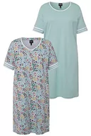Piżamy damskie - Ulla Popken Damska koszula nocna, mięta, 46-48 - miniaturka - grafika 1