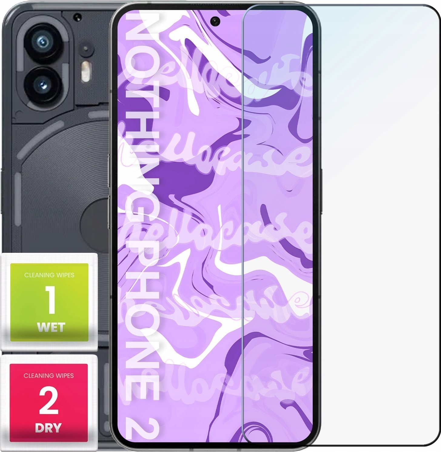 Hello Case Szkło Hartowane do Nothing Phone 2 szybka 9H, płaskie 2.5D, ochronne