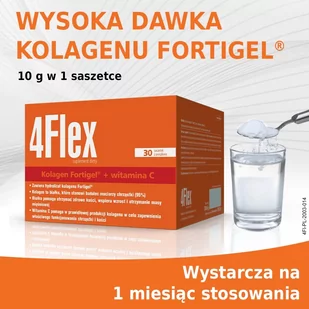 VALEANT SP. Z O.O. SP.J. 4Flex kolagen na stawy z witaminą C, 30 saszetek - Stawy, mięśnie, kości - miniaturka - grafika 1