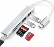 Huby USB - HUB USB-C 5W1 SD/MICRO SD CARD READER MACBOOK ADAPTER ROZDZIELACZ - miniaturka - grafika 1