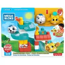 Fisher Price Mega Bloks Klocki A kuku Zjeżdżalnia Plac zabaw Zestaw GKX70 - Zabawki interaktywne dla dzieci - miniaturka - grafika 1